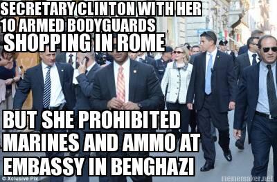 hillary 10 guards while shopping in rome